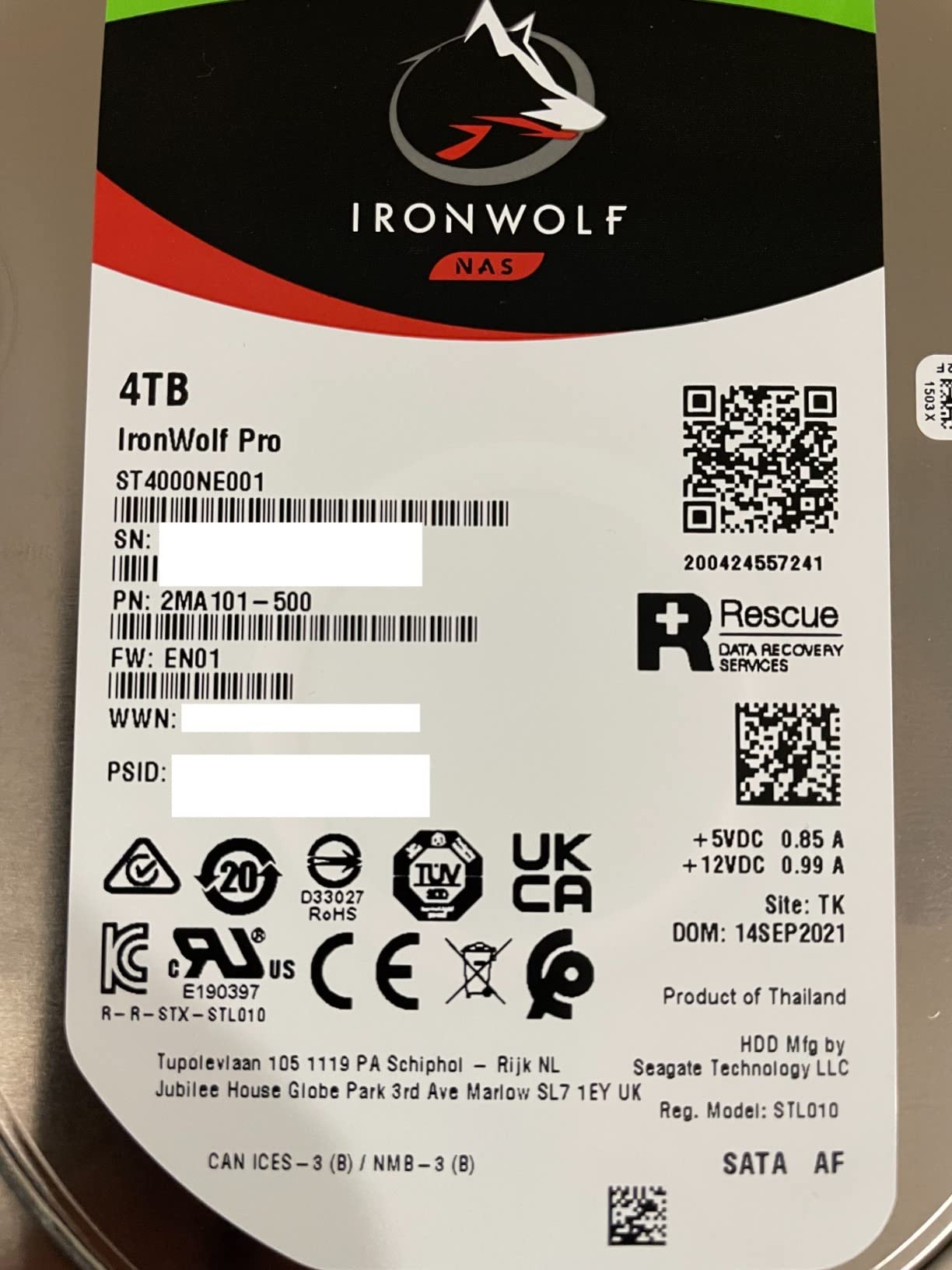 Seagate IronWolf Pro 8TB NAS Internal Hard Drive HDD – 3.5 Inch SATA 6Gb/s 7200 RPM 256MB Cache for RAID Network Attached Storage, Data Recovery Service – Frustration Free Packaging (ST8000NEZ01) customer photo 1