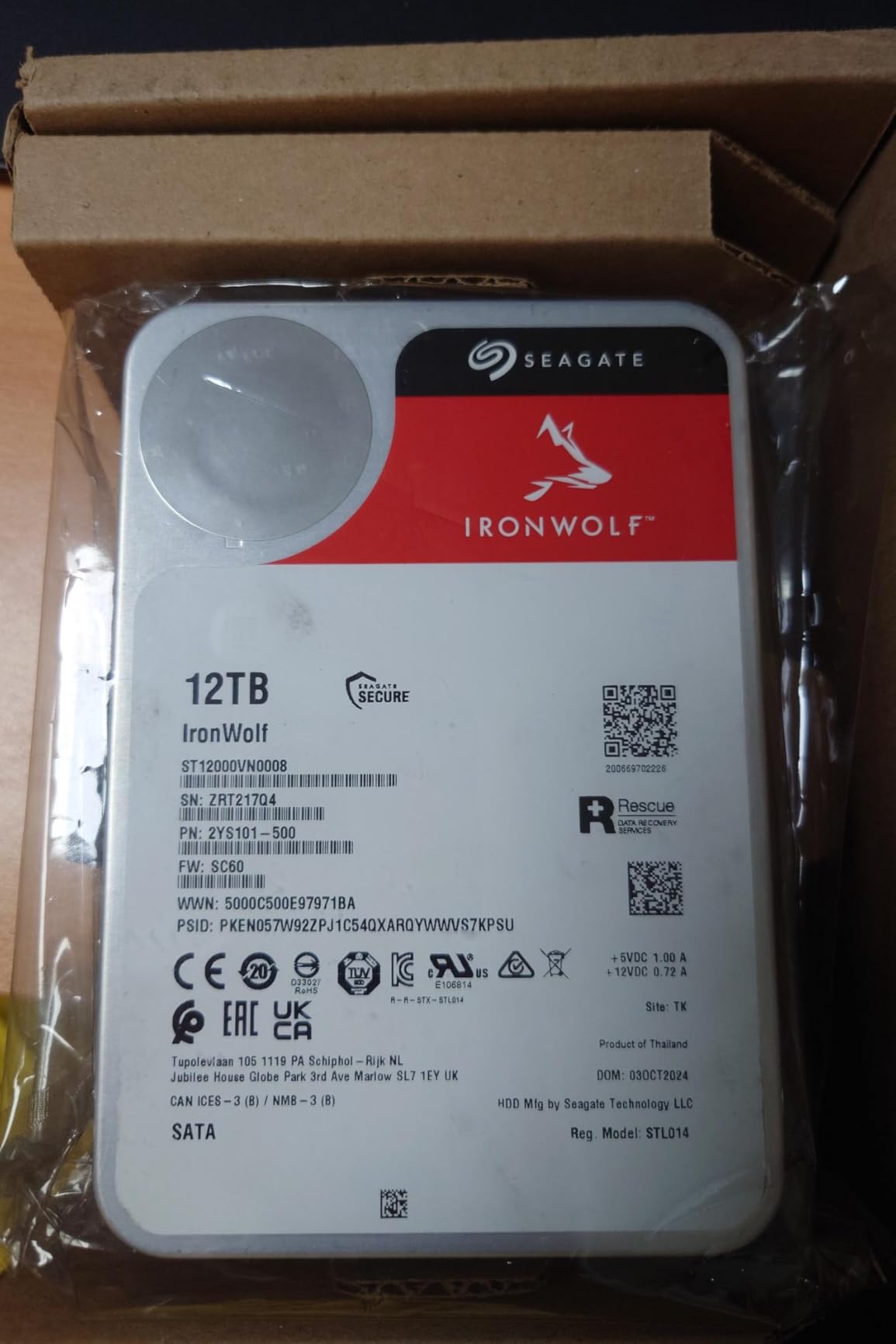 Seagate 8TB IronWolf Internal NAS Hard Drive | SATA 6 Gb/s (ST8000VNZ04) customer photo 1