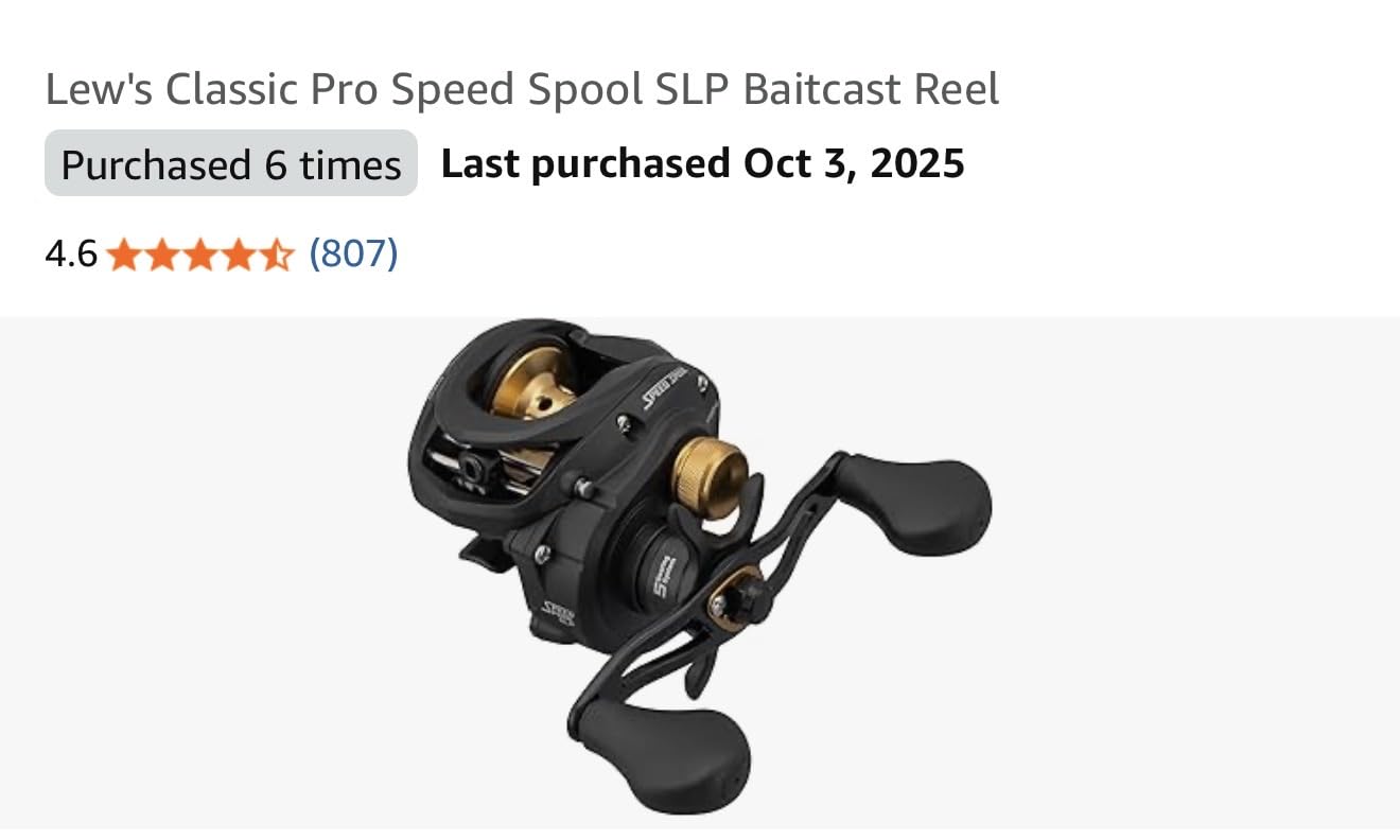 Lew's Classic Pro Speed Spool SLP Baitcast Reel customer photo 1