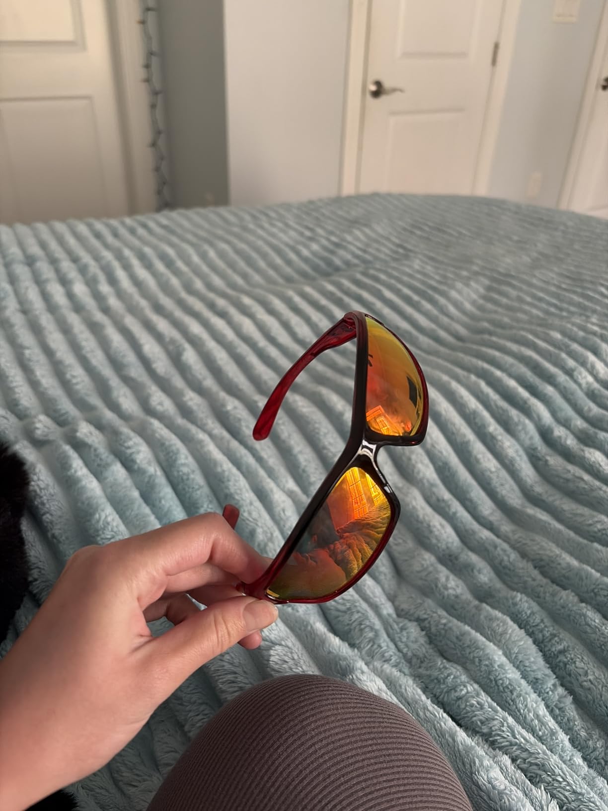 Polarized Wrap Around Sports Sunglasses for Men Women UV400 Protection customer photo 2
