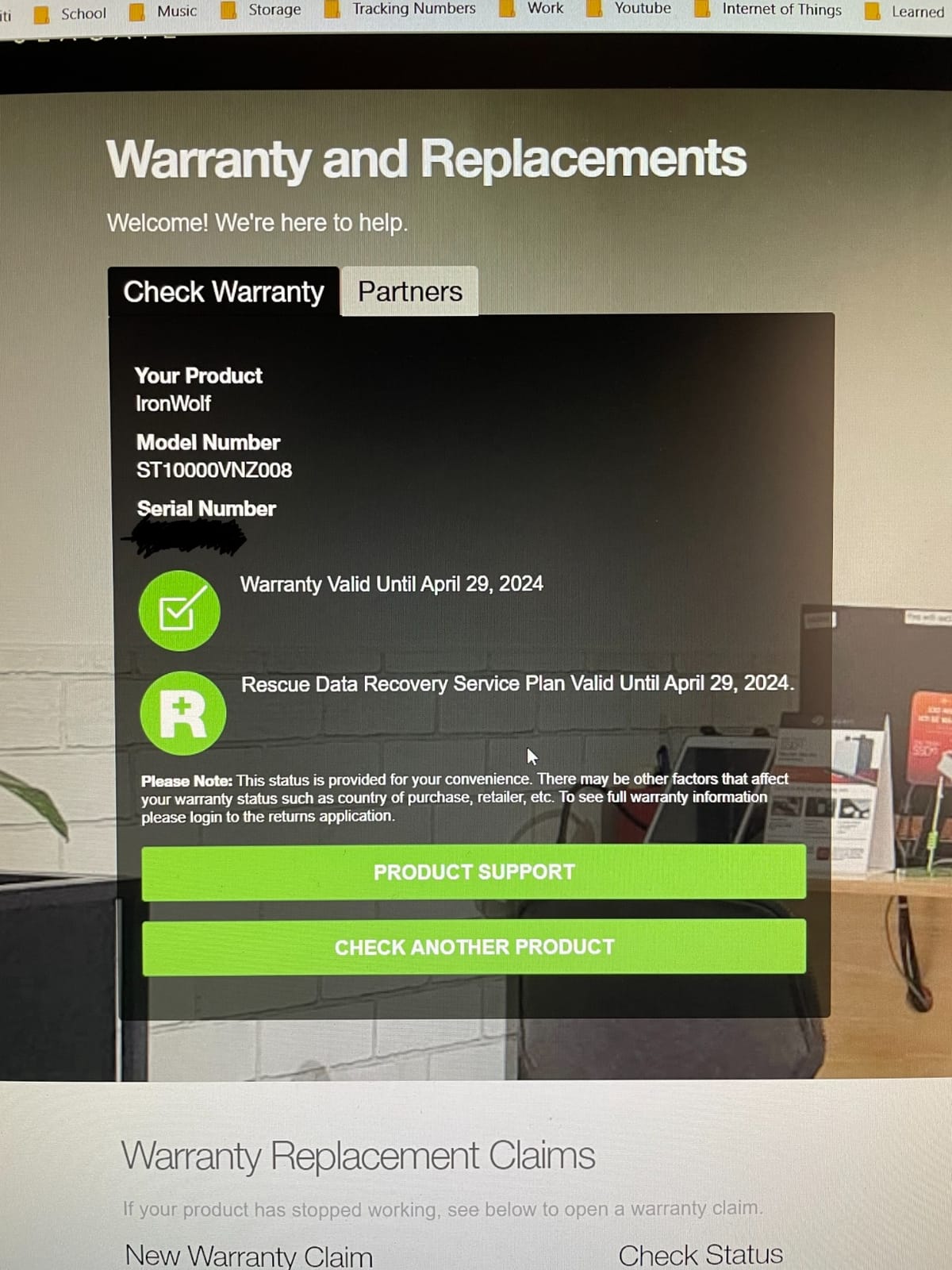 Seagate IronWolf 10TB NAS Internal Hard Drive HDD – CMR 3.5 Inch SATA 6Gb/s 7200 RPM 256MB Cache for RAID Network Attached Storage, with Rescue Service (ST10000VN0008) customer photo 2