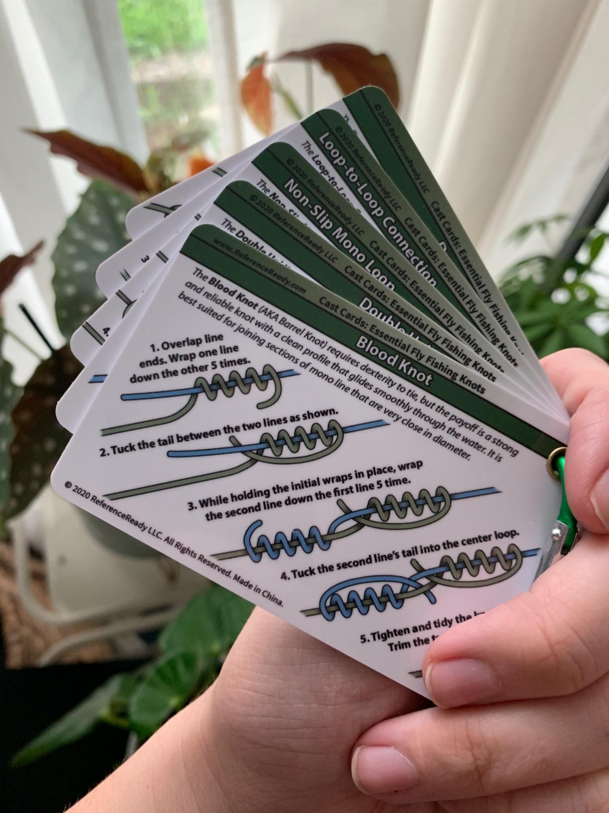 ReferenceReady Fly Fishing Knot Cards: Waterproof Pocket Guide to 14 Knots customer photo 2