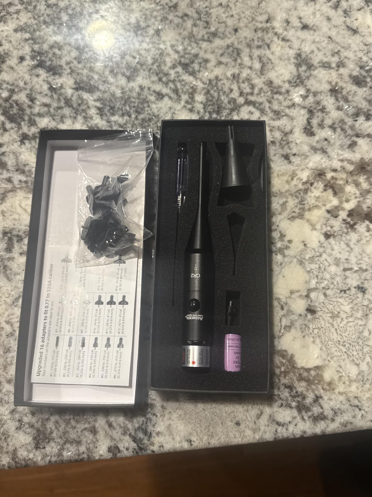 EZshoot Bore Sight Kit Bright Green or Red Dot BoreSighter with Big Button Switch for .17 to 12GA Caliber customer photo 2