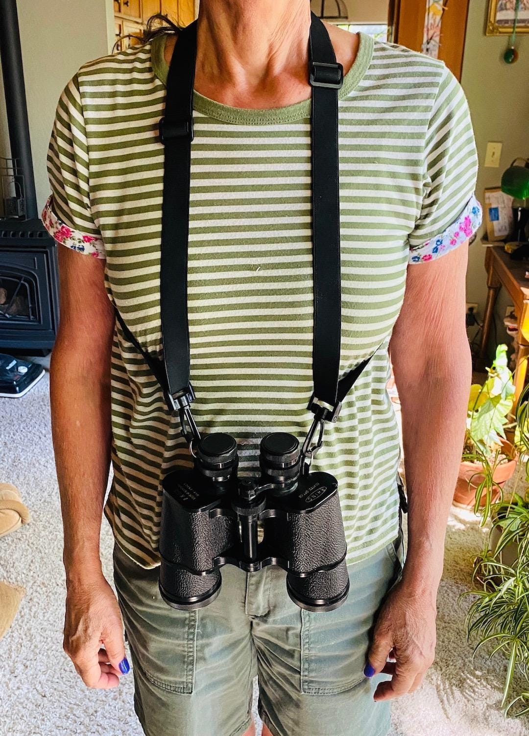 Binocular Harness Strap, X-shaped Adjustable and Deluxe Bino Chest Straps for Hunting, Fits for Carrying Binocular, Cameras, Rangefinders and More customer photo 1