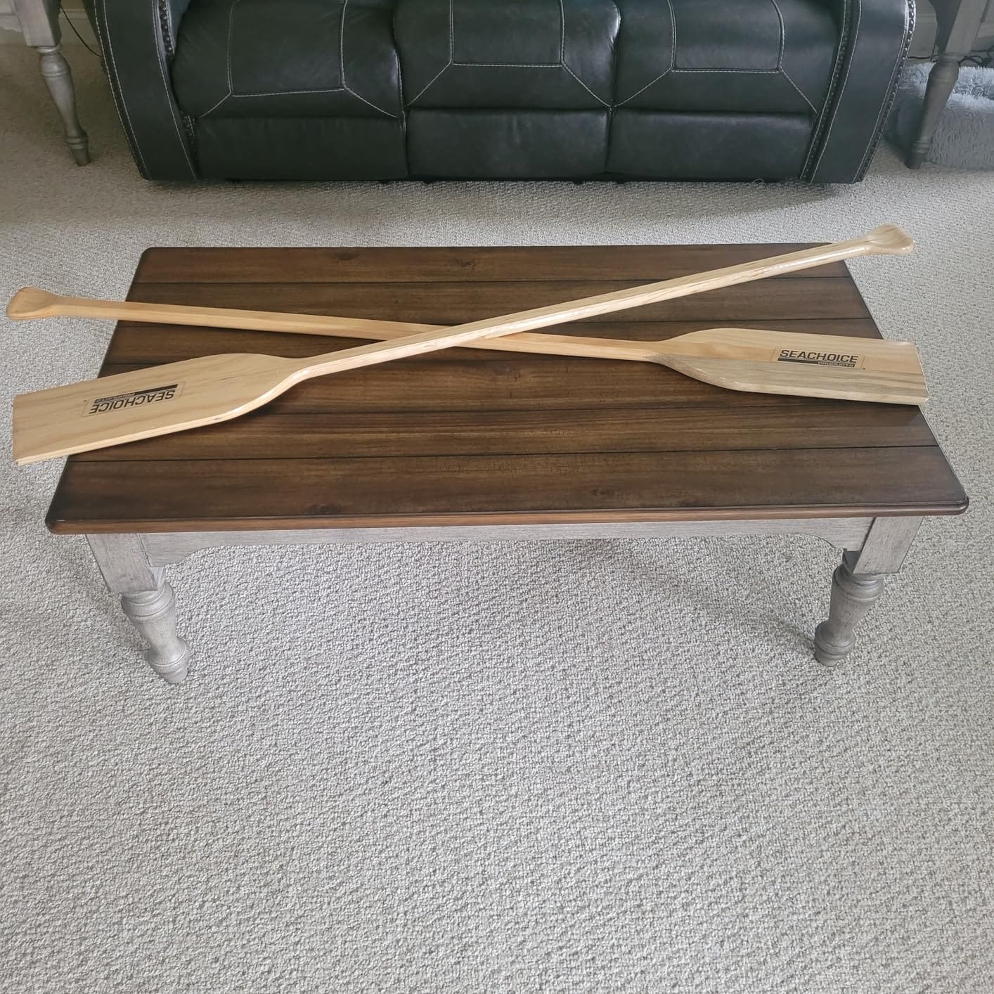 Seachoice Wood Paddle, New Zealand Construction, Wide Top Hand Grip, Clear Finish customer photo 2
