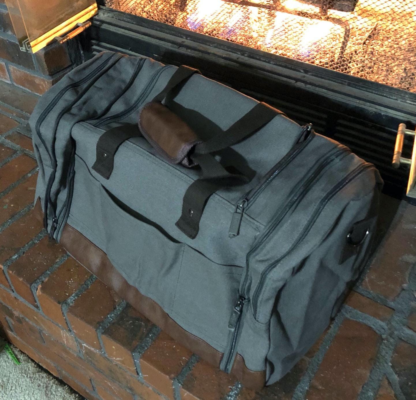 50L Expandable Canvas Duffle Bag Weekender Travel Carry On Gym customer photo 1