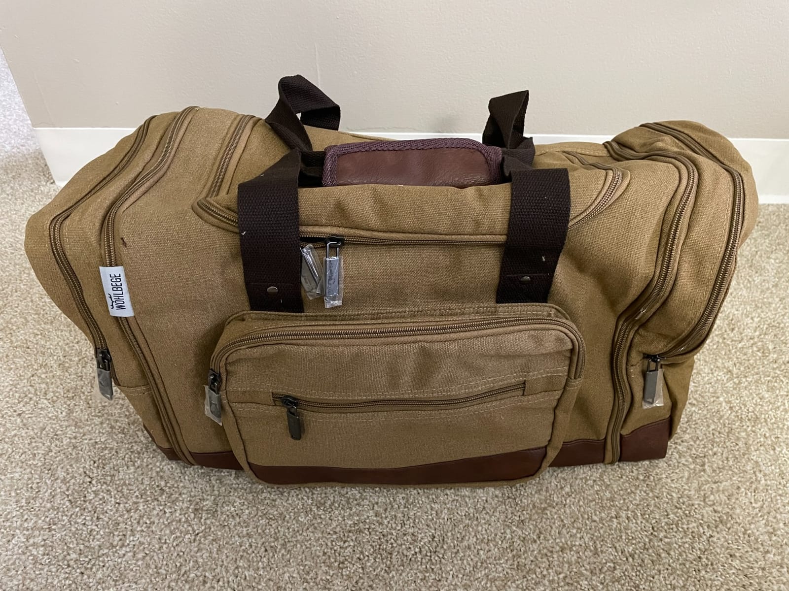 50L Expandable Canvas Duffle Bag Weekender Travel Carry On Gym customer photo 2