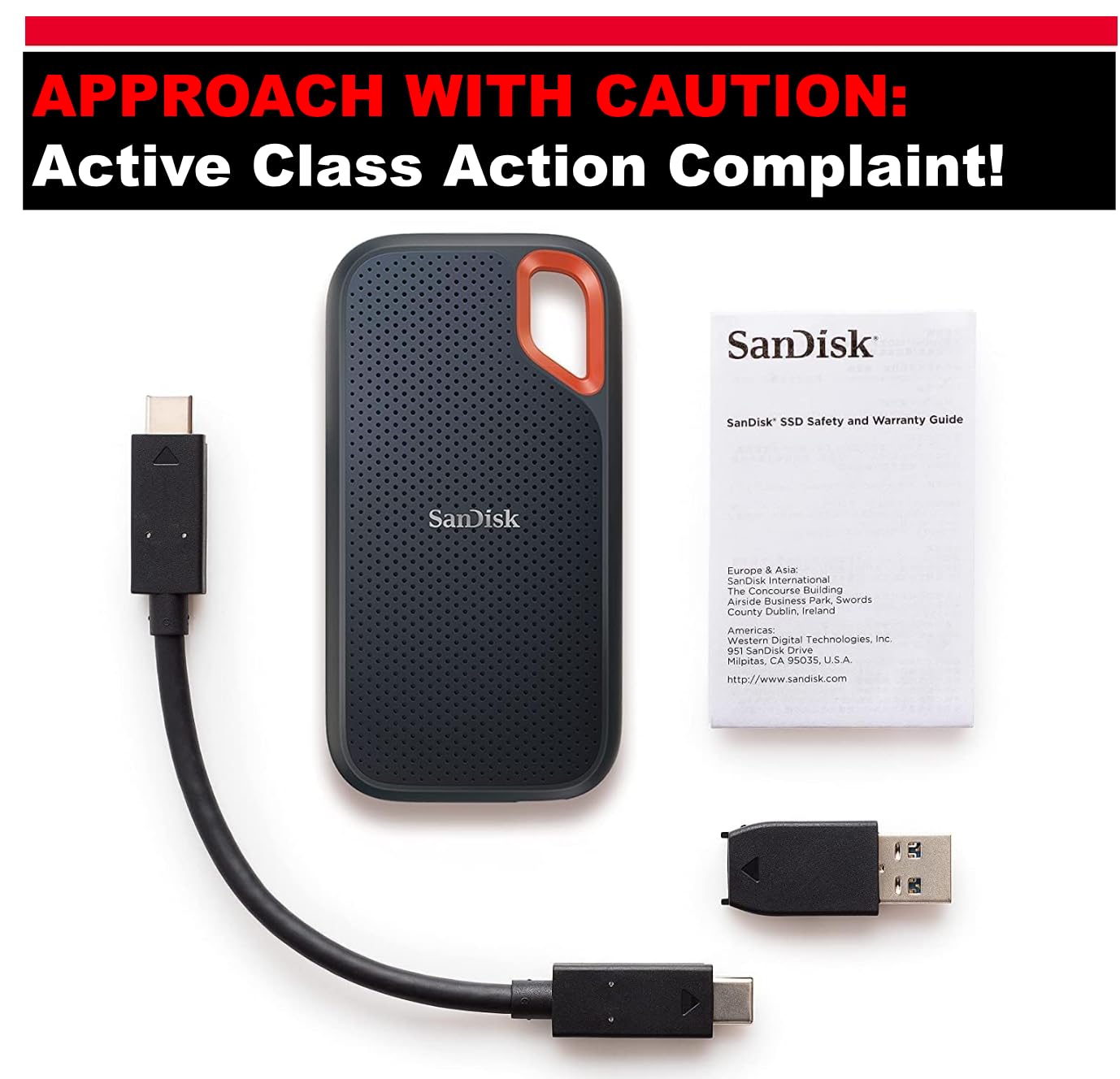 Sandisk 2TB Extreme Portable SSD, Up to 1050MB/s, USB-C, USB 3.2 Gen 2, IP65 Water and Dust Resistance, Updated Firmware, External Solid State Drive, SDSSDE61-2T00-G25 customer photo 2