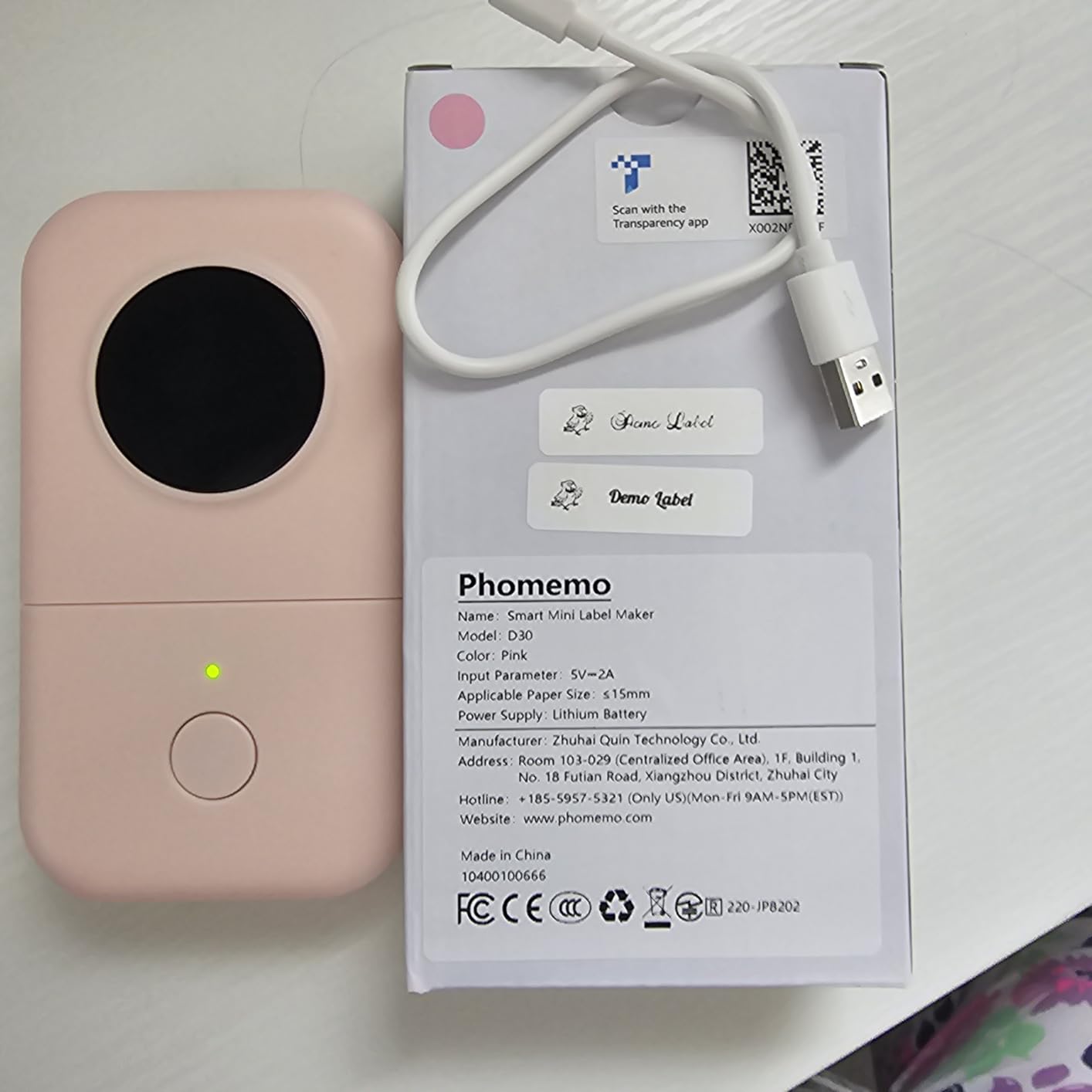 Phomemo D30 Label Maker Machine with Tape, Bluetooth Mini Label Printer customer photo 2