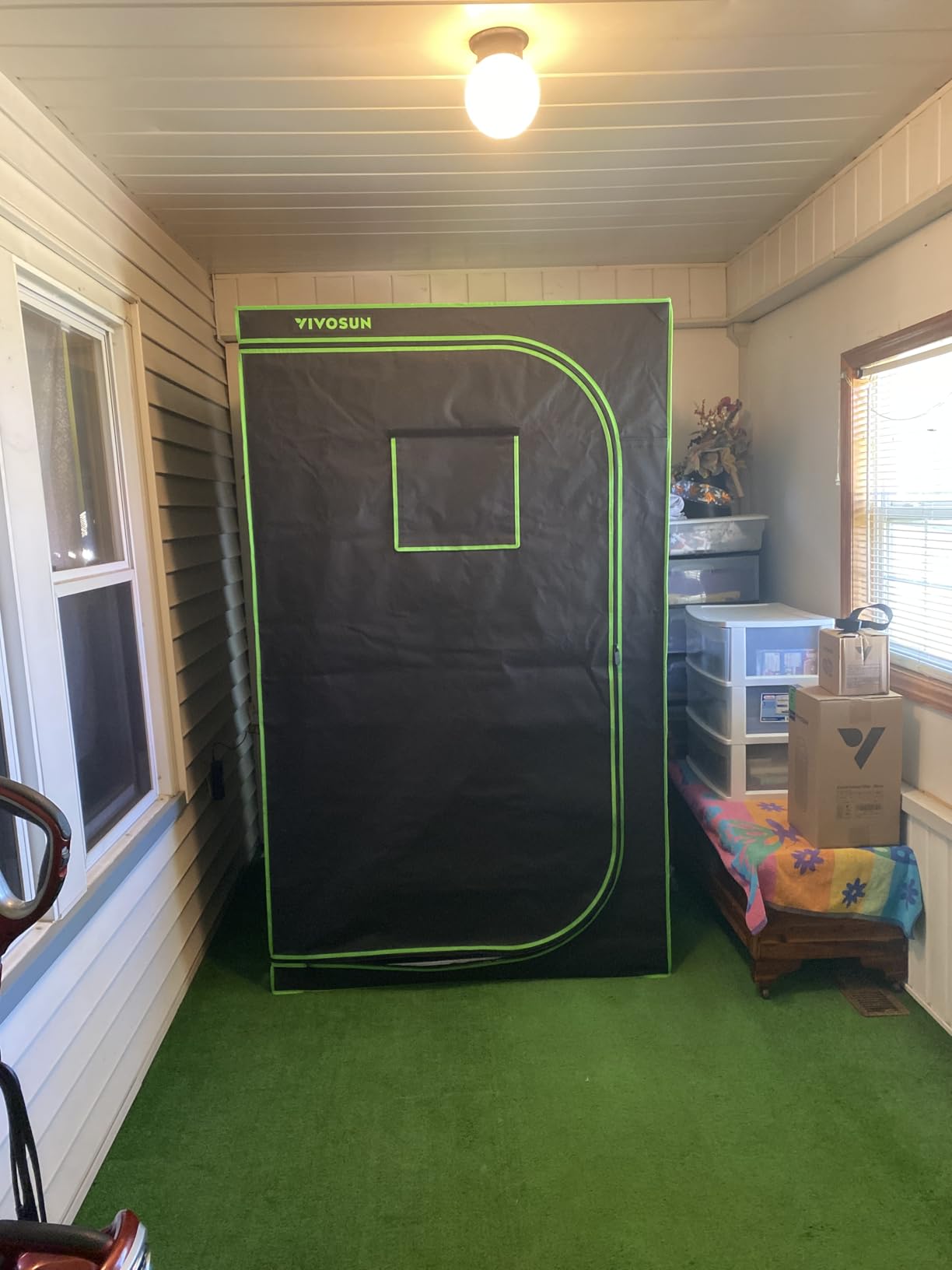 VIVOSUN 2x2ft Grow Tent Kit with 100W Full Spectrum LED Grow Light customer photo 1
