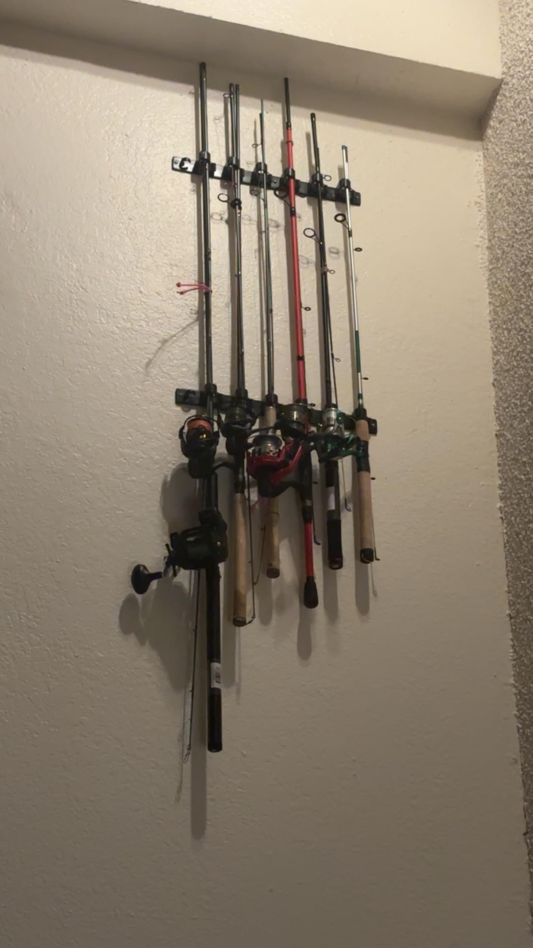 Wall Mount Fishing Rod Holders,Horizontal/Ceiling Storage Rack for Garage customer photo 2