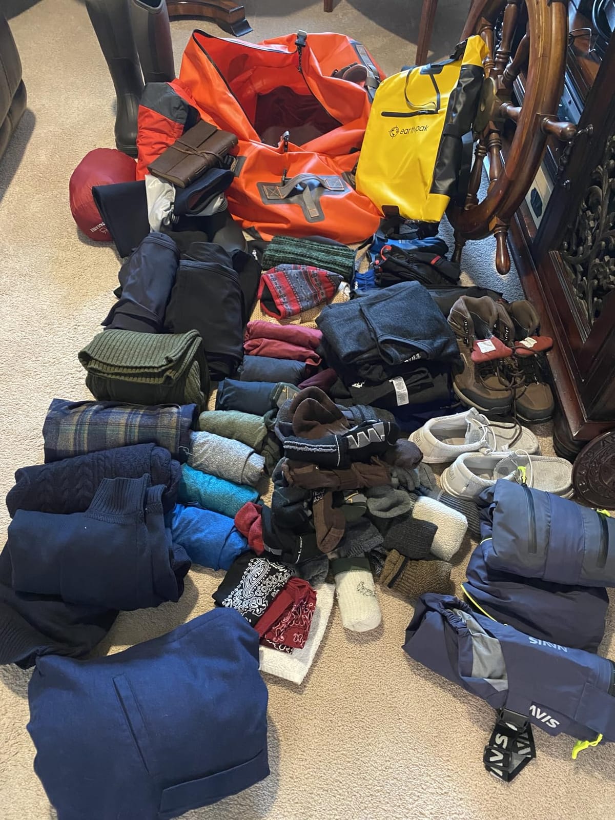 UNPLUG Ultimate Adventure | 1680D Heavy Duty Waterproof Bag | Large Travel Bag which can be Used for Camping, Motorcycling, Boating, or Hunting|155L Storm Grey customer photo 1