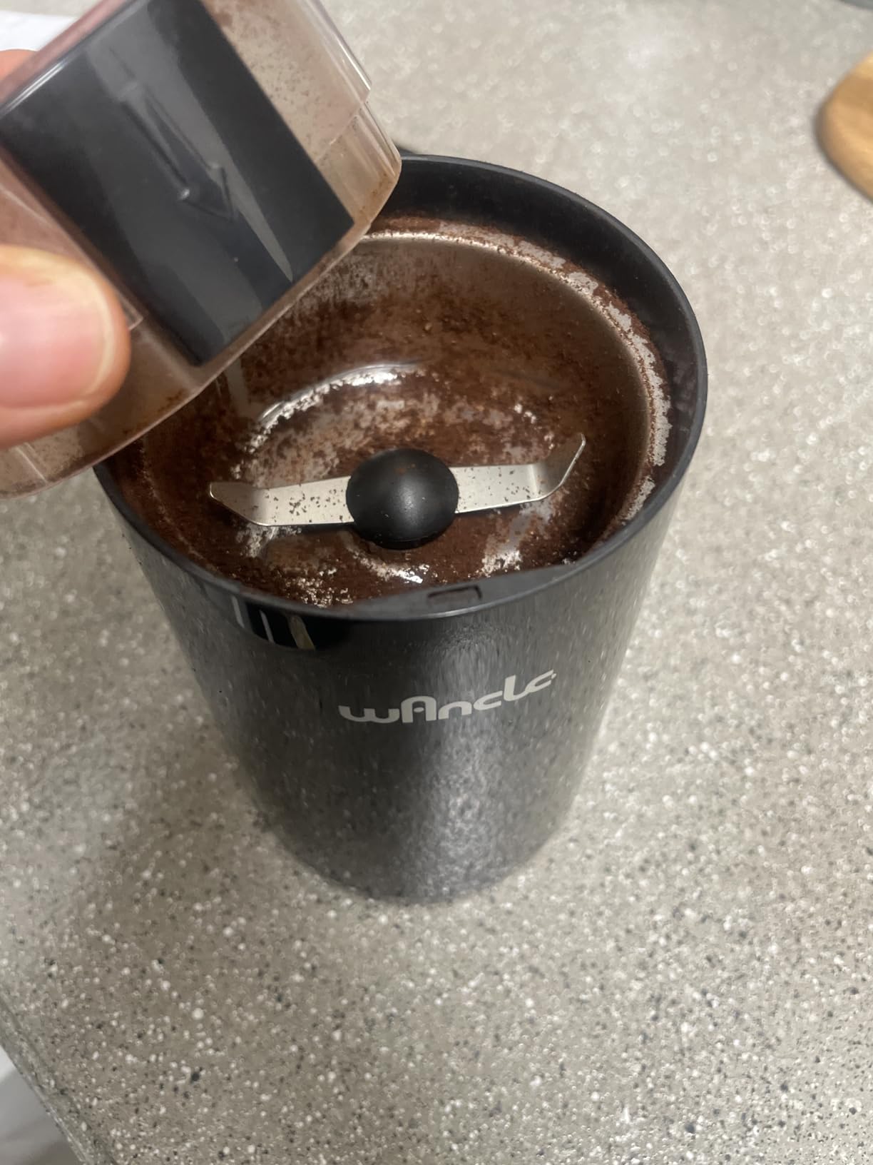 Wancle Electric Coffee Grinder, Spice Grinder, One Touch Coffee Mill for Beans, Spices and More, with Clean Brush Black customer photo 2