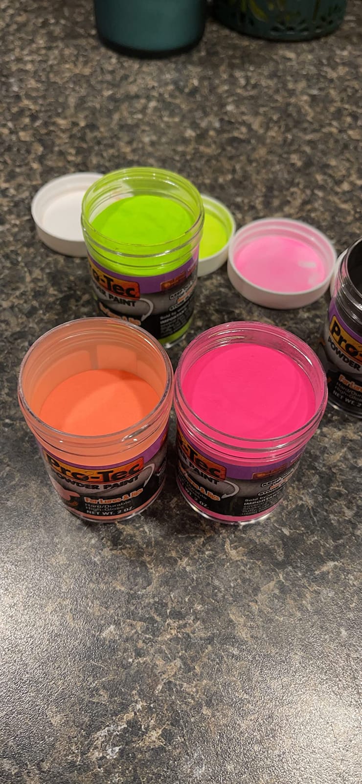 ProTec Powder Paint for Jigs & Lures, High Gloss Powder Coating - Hot Pink, Green, Yellow Chartreuse, Black, Orange, 5-Pack, 2 Ounce customer photo 2