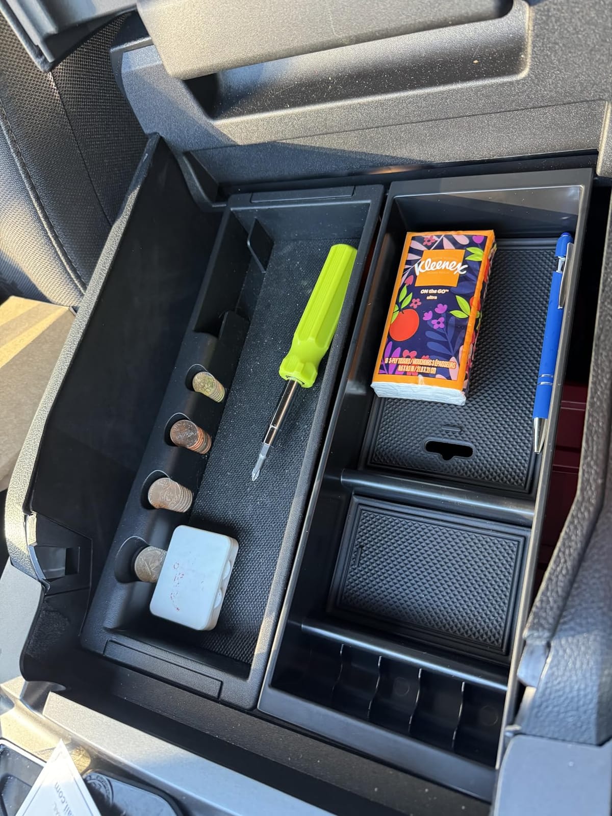 PIMCAR Compatible with Ford 2015-2020 F150, 2017-2022 F250 F350 F450, 2018-2024 Expedition Center Console Organizer Insert Tray Pallet Storage Accessories (Work Great with The Factory Tray)-One Piece customer photo 1