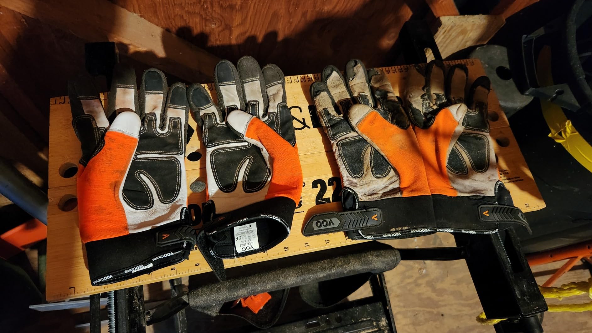 Vgo... Leather Chainsaw Gloves,both hands Protection(CA9760CS,L) customer photo 1