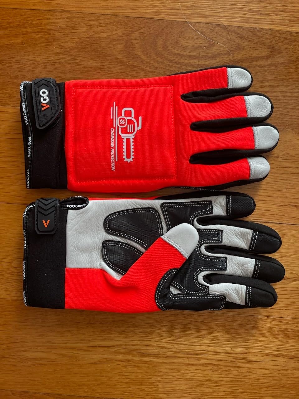 Vgo... Leather Chainsaw Gloves,both hands Protection(CA9760CS,L) customer photo 2