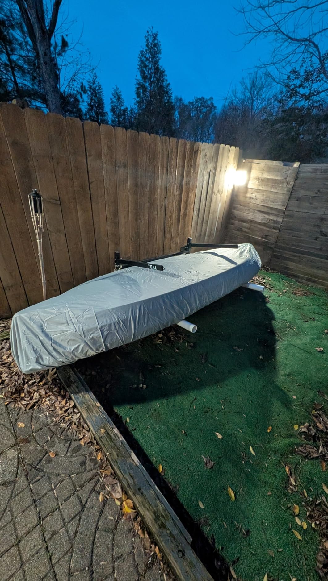 Frelaxy 420D Kayak Cover, Heavy Duty Waterproof UV Resistant Kayak Covers for Outdoor Storage, Ultra Strong Canoe Storage Dust Cover, Great for Indoor & Outdoor 9.8-13.5ft customer photo 2