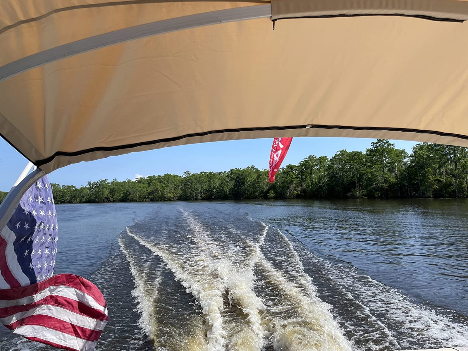 Replacement Bimini Top Canvas with Boot, Beige, 9' Long x 8.5' Wide, 16oz, by Cypress Rowe Outfitters, 4 Bow, fits 97-103