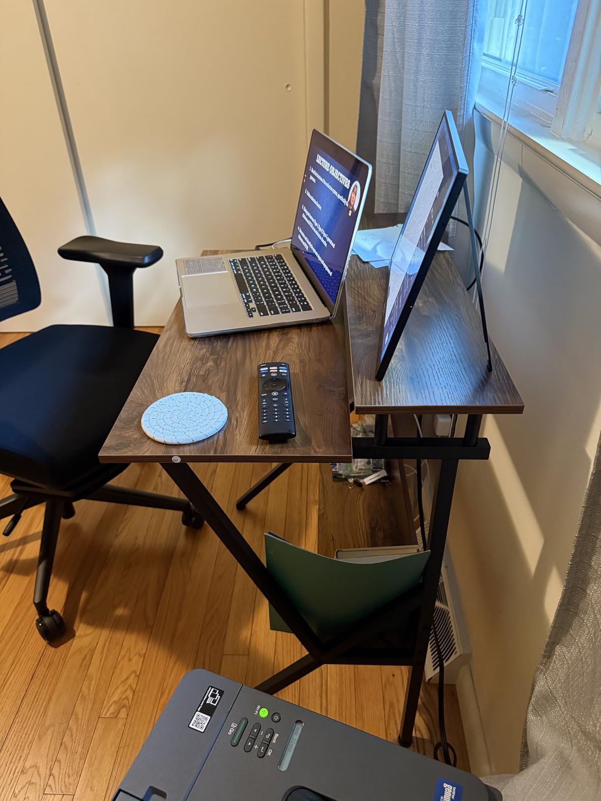 ODK 27.5 Inch Small Desk with Storage & Monitor Stand, Pink customer photo 1