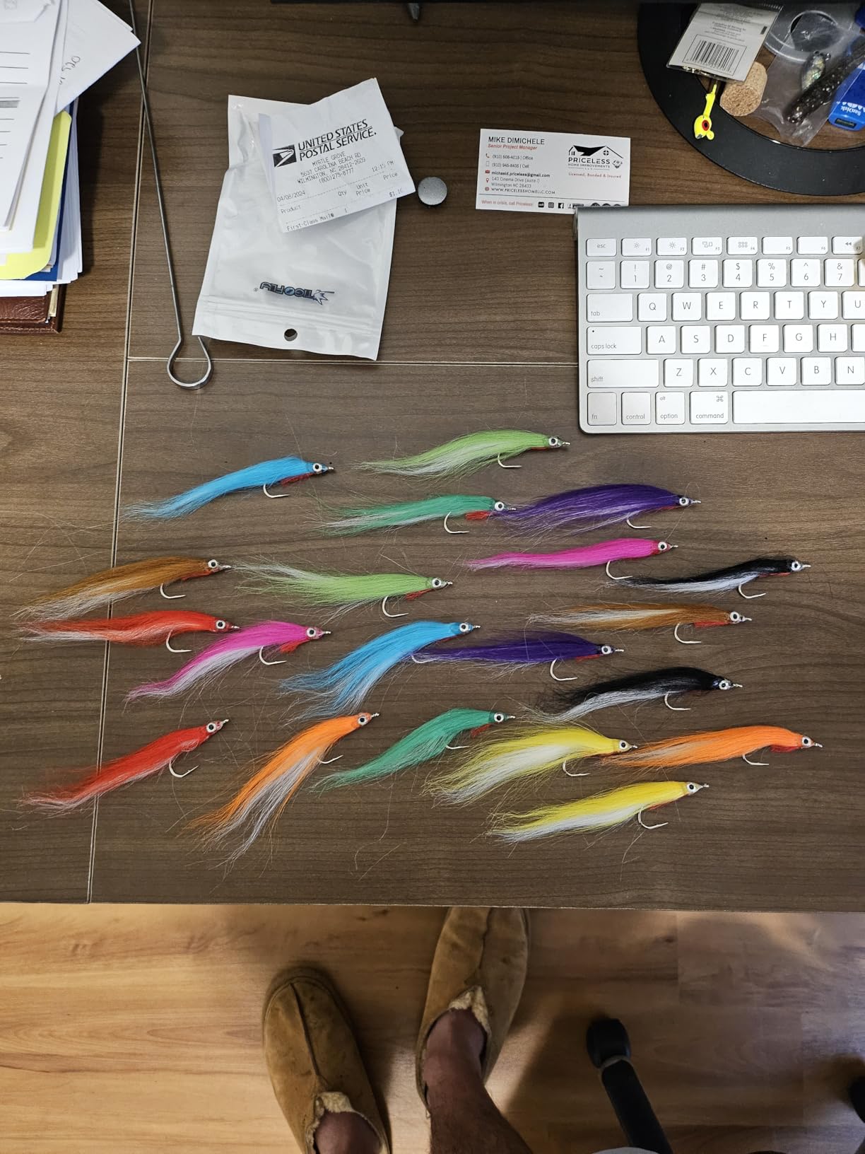 Tigofly 20 pcs 1/0 UV Colors High Carbon Hook Polar Fry Salmon Trout Sea Bass Steelhead Minnow Fly Fishing Flies Lure Set customer photo 2
