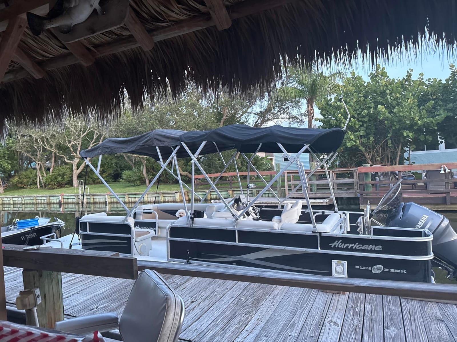 Savvycraft 4 Bow Bimini Top, 10 Feet Long Square Tube Bimini Top Set, Includes Marine Grade Canvas Cover, Storage Boot, Rear Poles with 1 Inch Aluminum Frame, Black, 4 Bow 120