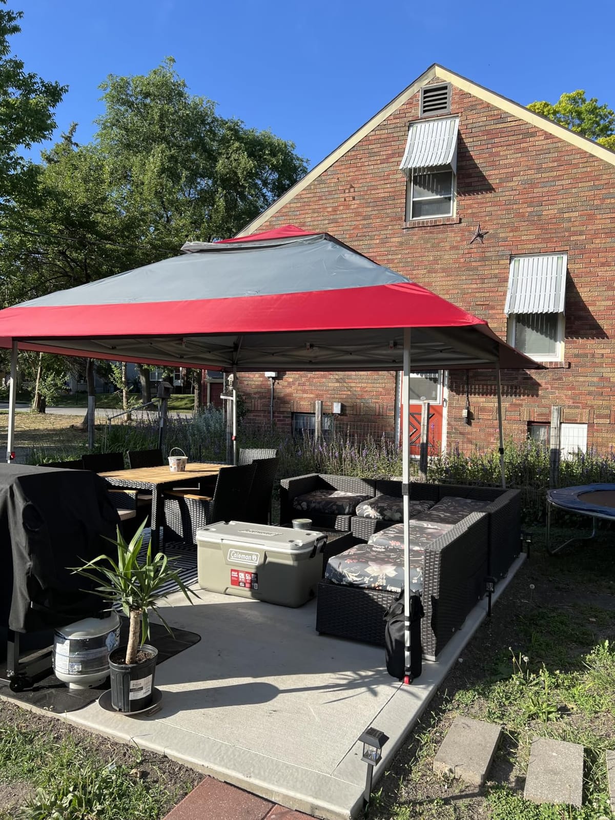 CROWN SHADES Gazebo 10x10 Pop Up Canopy with Mosquito Netting, Beige | Screen Tent with 4 Ropes, 8 Stakes, 4 Sandbags and Wheeled Storage Bag, Canopy for Patio & Backyard Parties, Camping&Events customer photo 2