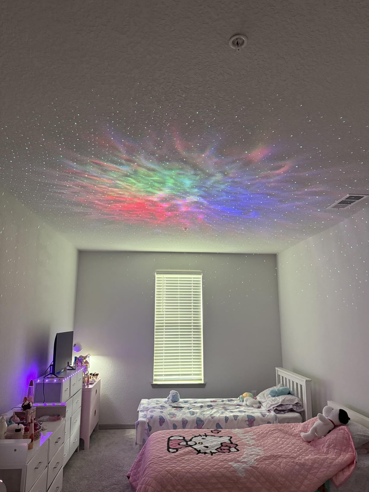 CHIGIH Smart Galaxy Star Projector,LED Starry Sky Night Light ,Nebula Ceiling Night Light App & Voice Controlled for Gaming Room,Bedroom,Home Theater,Camp Tent customer photo 2