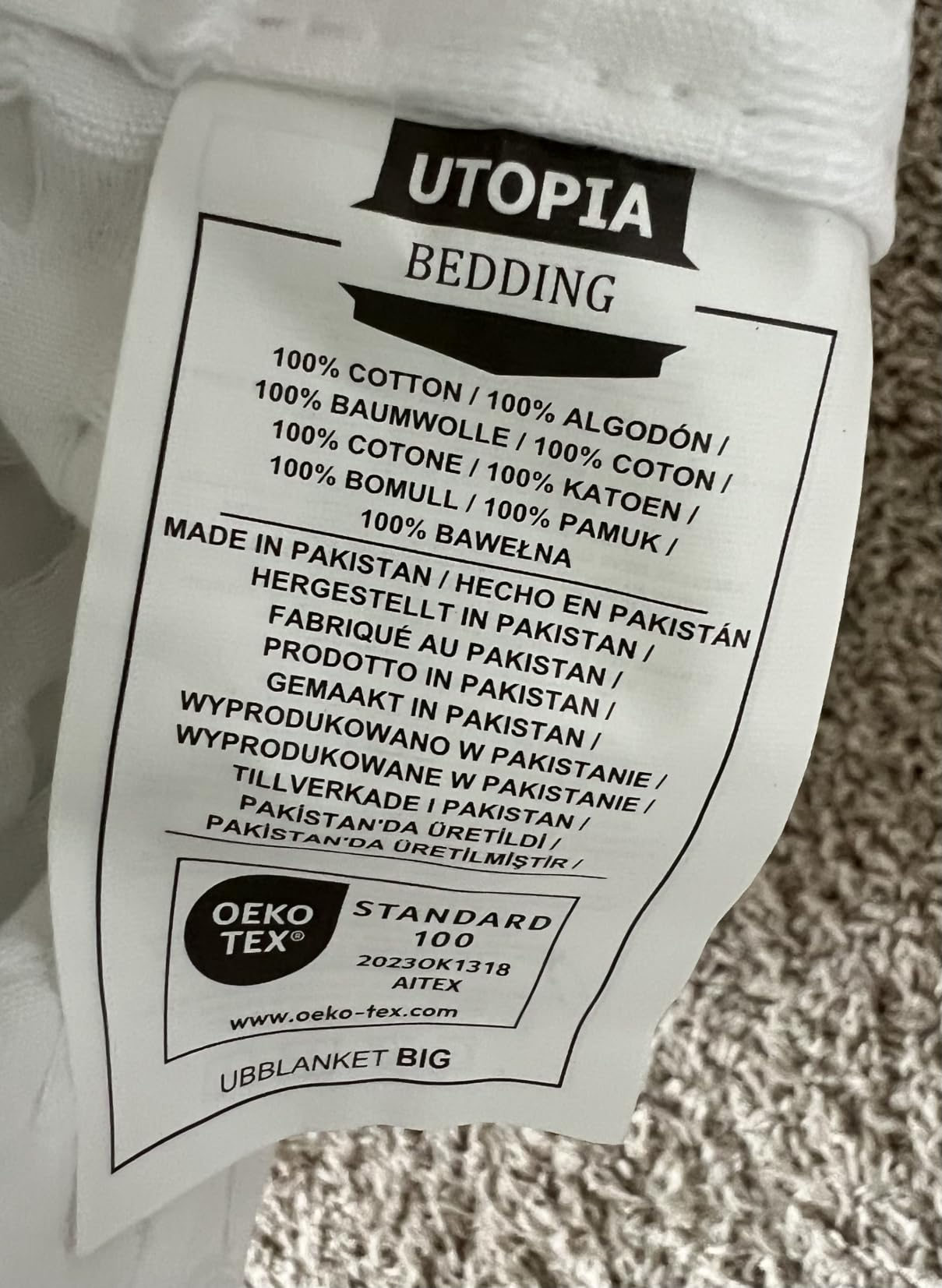Utopia Bedding 100% Cotton Waffle Blanket Queen Size Cool Grey, 90x90 Inch customer photo 1