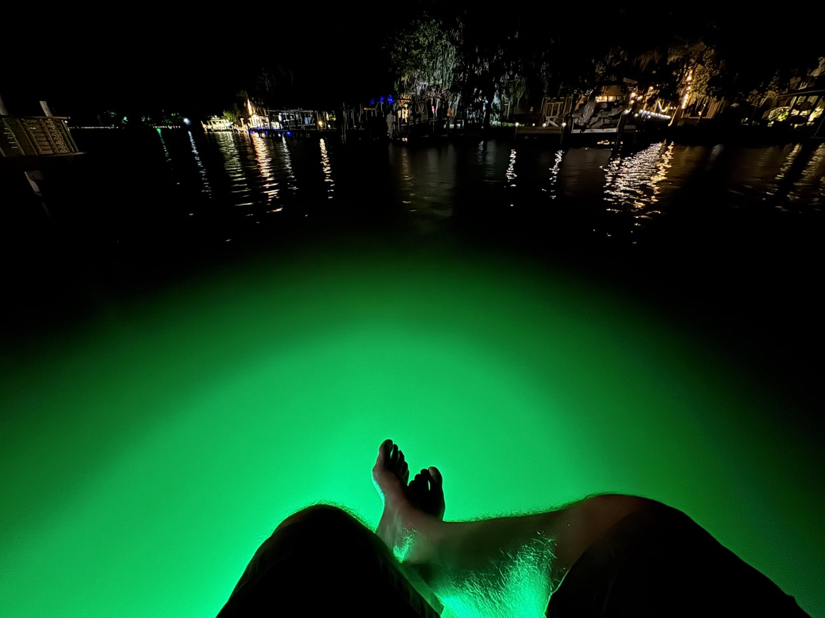 18W 45W DC 12V Green IP68 Waterproof Aluminum Super Bright LED Fish Bait Submersible Dock Underwater Fishing Light Attractants For At Night Snook Crappie With Battery Clamps Cigarette Lighter Plug customer photo 1