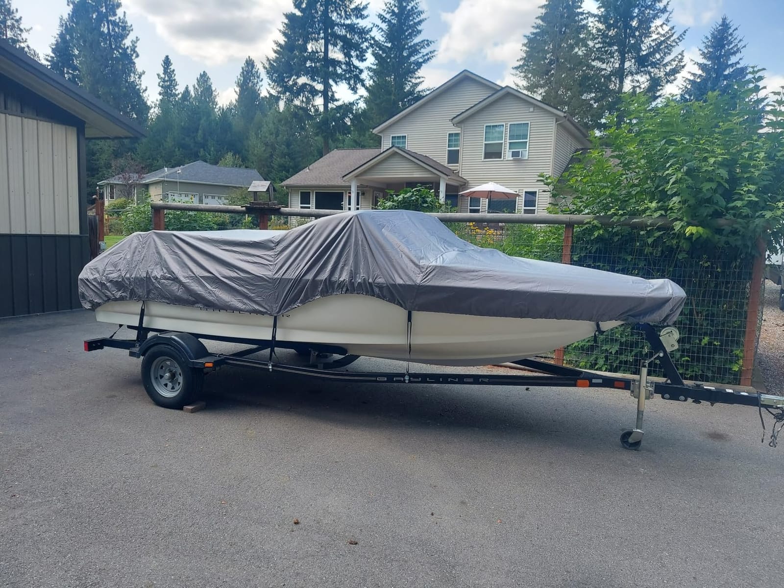 Waterproof 20-22FT Boat Cover, 1200D Heavy Duty Trailerable Cover | Marine Grade Oxford Fabric, UV & Tear Resistant, Double Stitching, Elastic Hem, Fits V-Hull/Ski Boat/Bass Boat/Fishing Boat customer photo 2