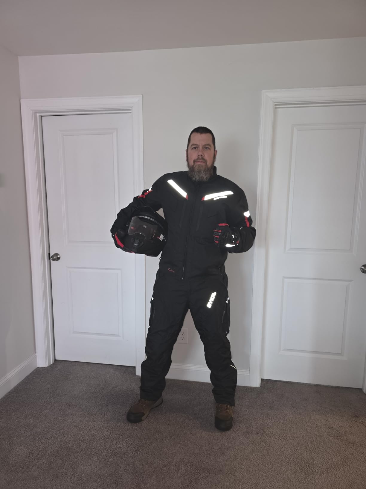 Motorcycle Jacket for Men with Removable CE Armor All Season customer photo 1