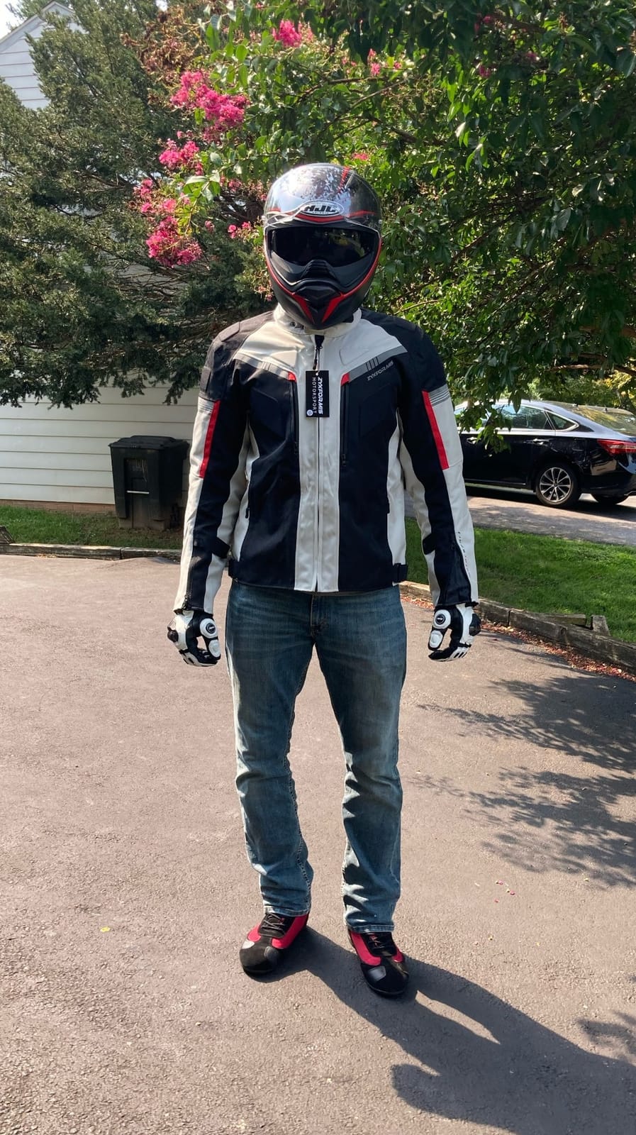 Motorcycle Jacket for Men with Removable CE Armor All Season customer photo 2