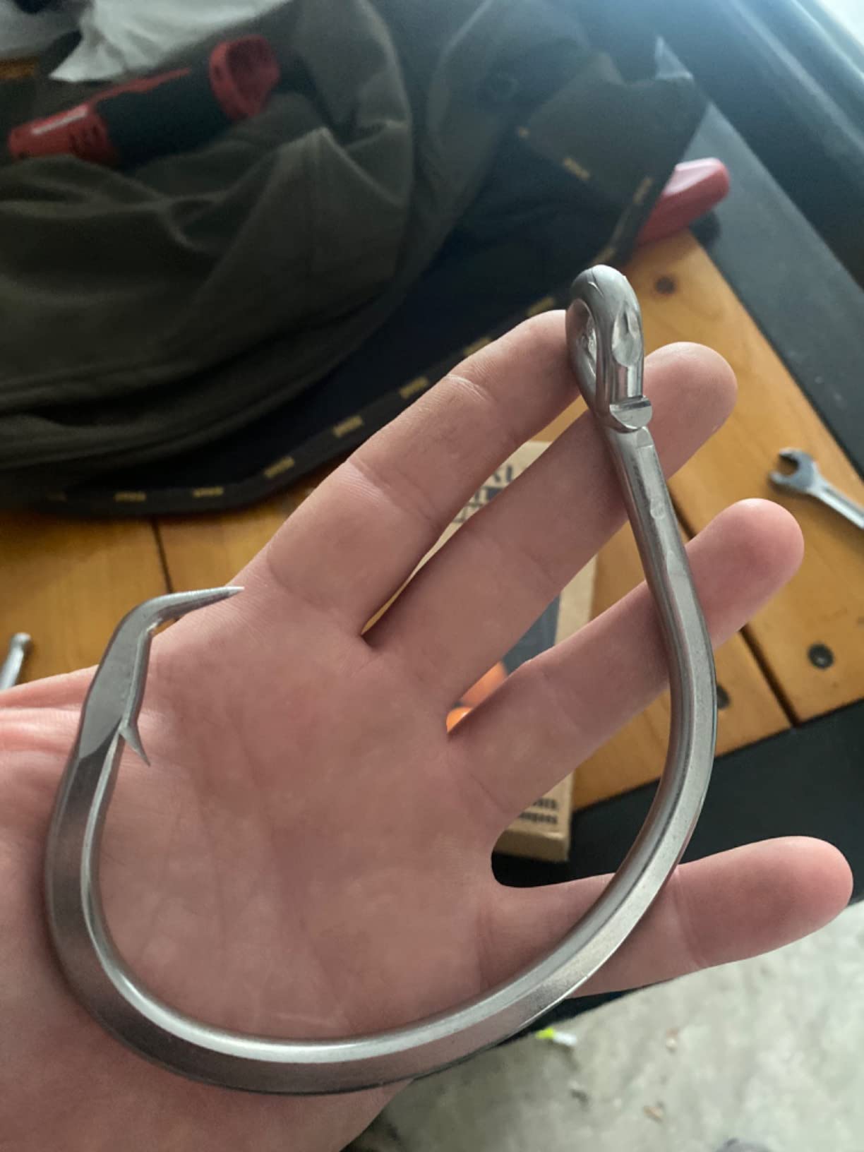Super Giant Fishing Hook 24/0-28/0 Forged in-line Circle Hooks Shark & Swordfish &Tuna Hook Stainless Steel Big Game Hook Saltwater customer photo 2