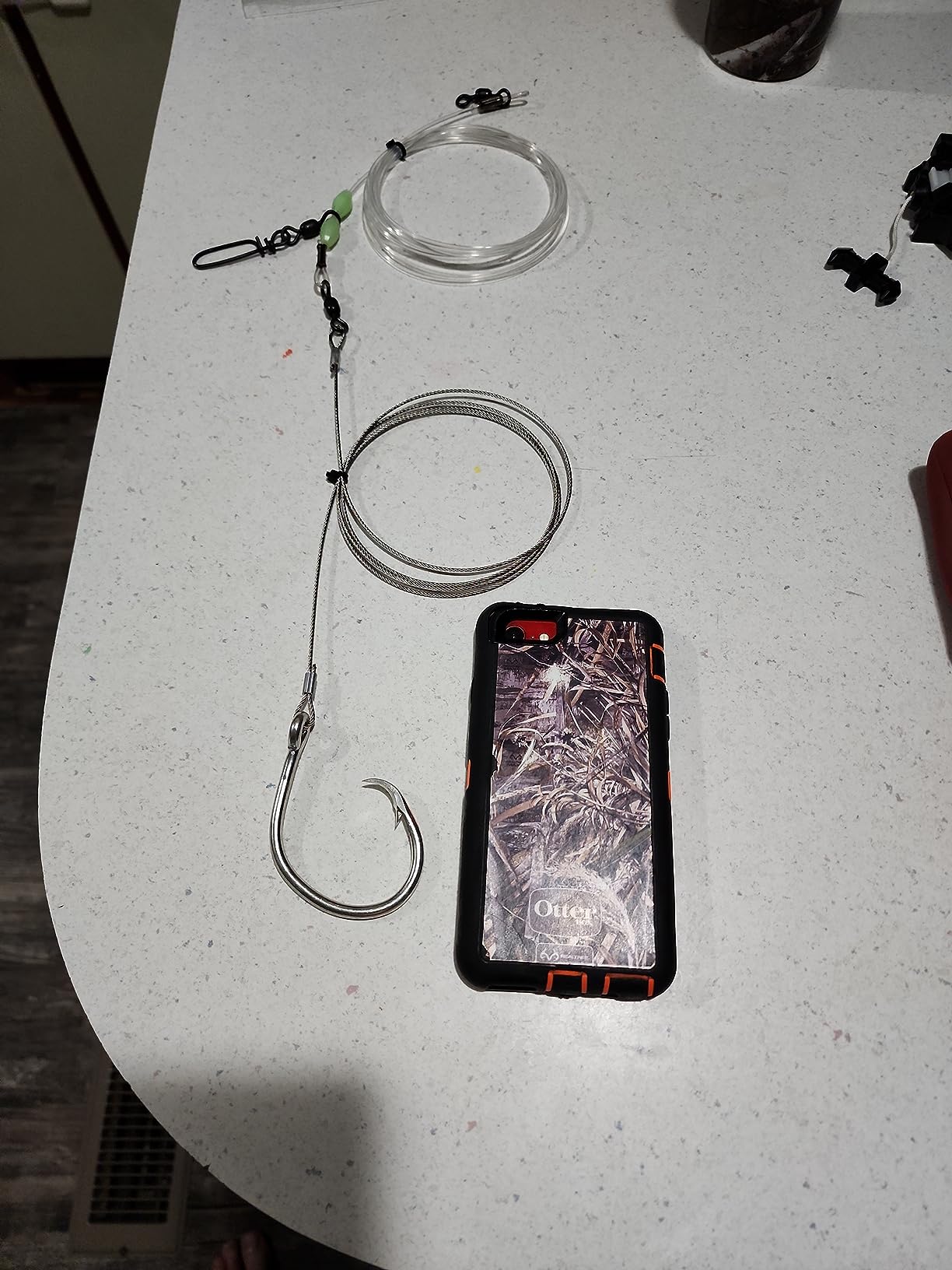 End Game Tackle 15' Shark Rig with Mustad Circle Hook - Braided Line, Black, 15' Total Length, 5' Bite Section, 10' 400lb Leader customer photo 2