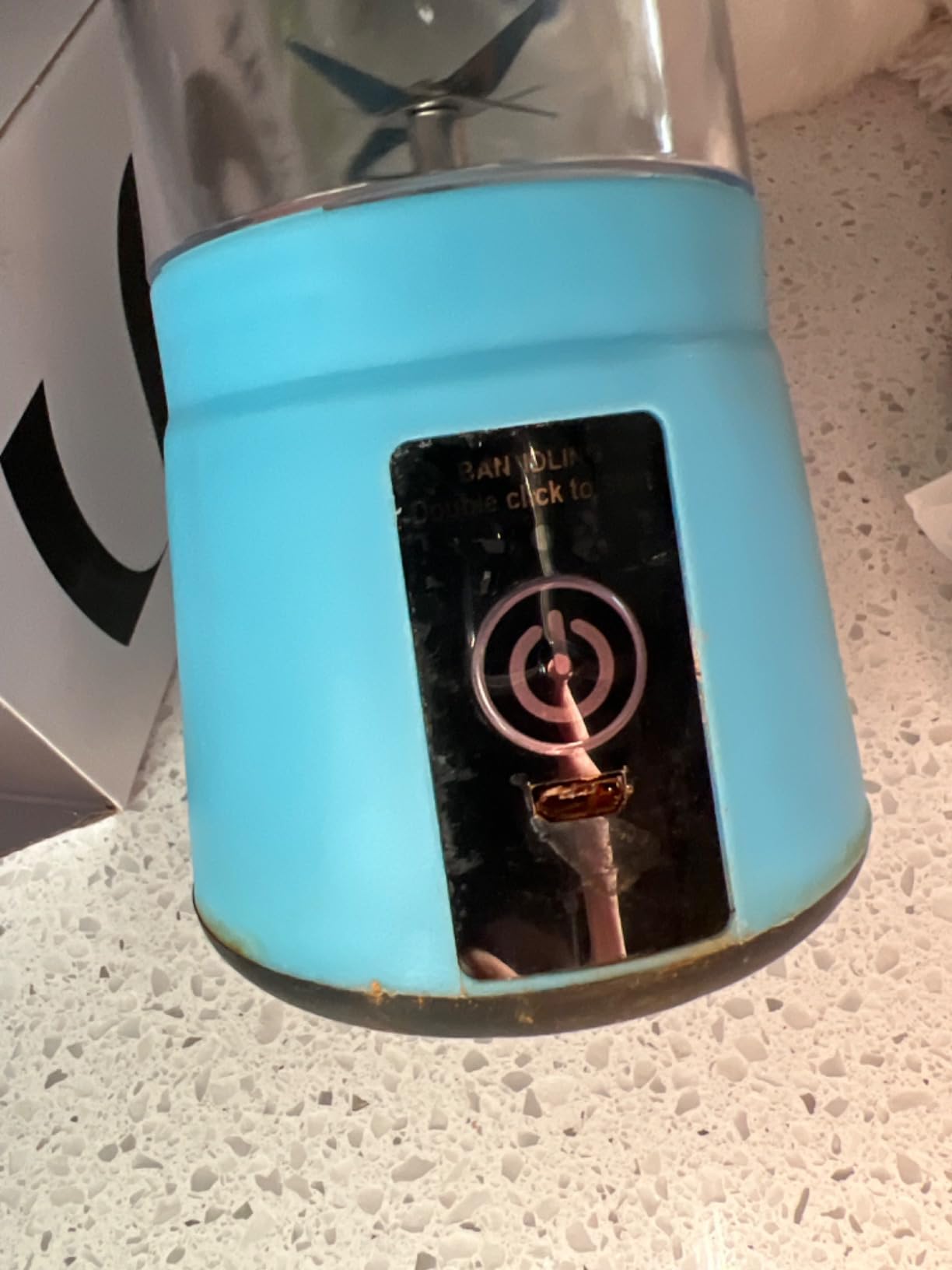 Portable Blender, Personal Mini Juice Blender with Six Blades in 3D(Blue) customer photo 1