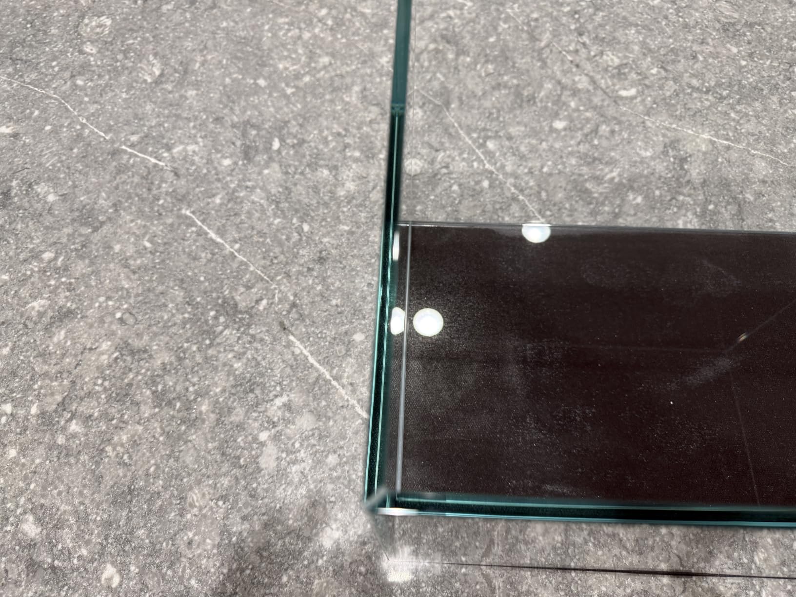 Fzone 10 Gal Rimless Low Iron Fish Tank Nova Clear Ultra-White 45° Mitered Edges Translucent Glass Anata Series Aquarium w/Black Foam Leveling Mat(S45-W30) customer photo 2