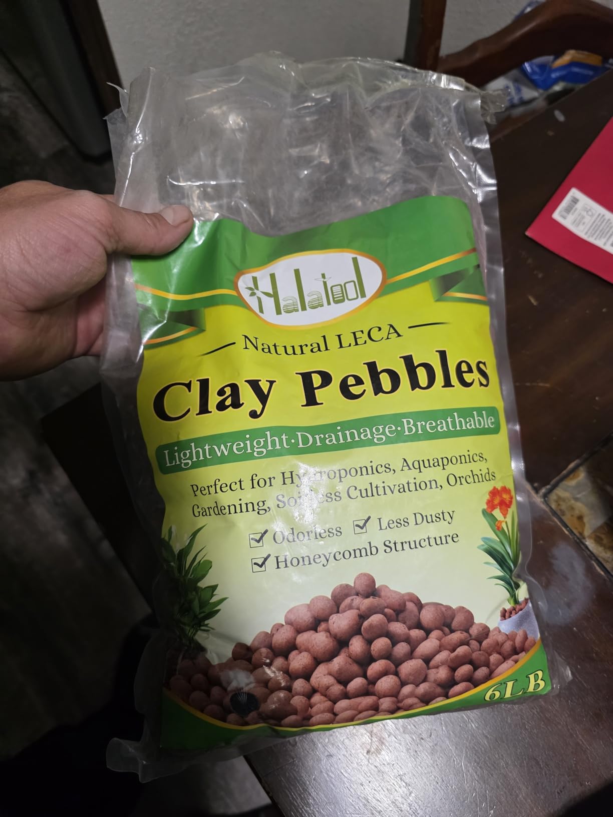 Halatool 10LB Leca Clay Pebbles for Plants, 4-16mm Hydro Balls for Drainage customer photo 2