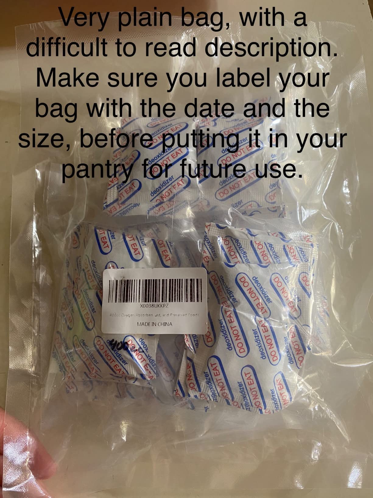 400cc Oxygen Absorbers for Food Storage - 100 Count (20x Packs of 5) - for Long Term Food Storage & Survival, Mylar Bags, Canning, Harvest Right Freeze Dryer, Dehydrated, and Preserved Foods customer photo 1