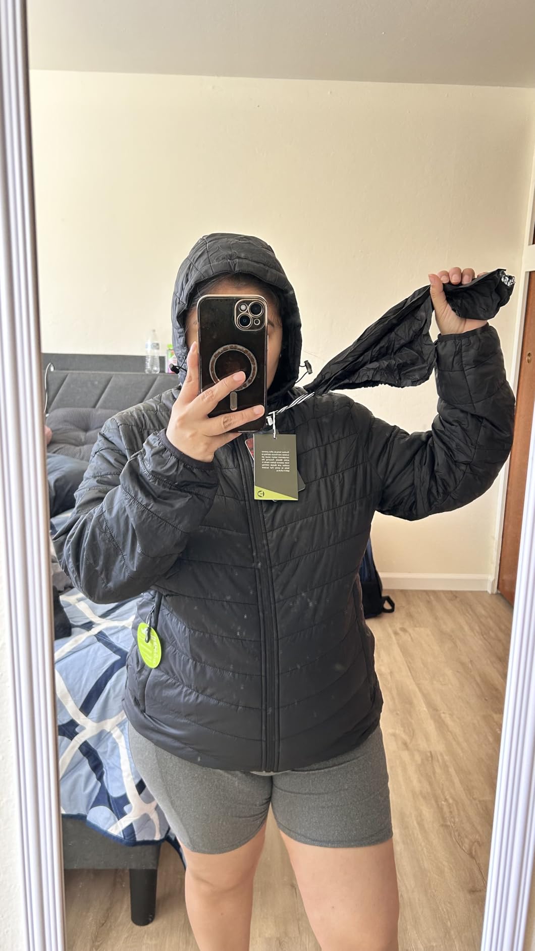 Outdoor Ventures Women's Packable Lightweight Full-Zip Puffer Jacket with Hood Quilted Winter Coat customer photo 1