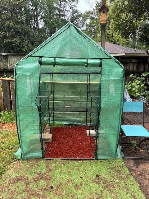 Greenhouse for Outdoors with Screen Windows, Ohuhu Upgraded 4 Tiers 11 Shelves Walk-in Greenhouses with Durable PE Cover, Outside Garden Plastic Green House with Ground Pegs & Ropes for Stability customer photo 1