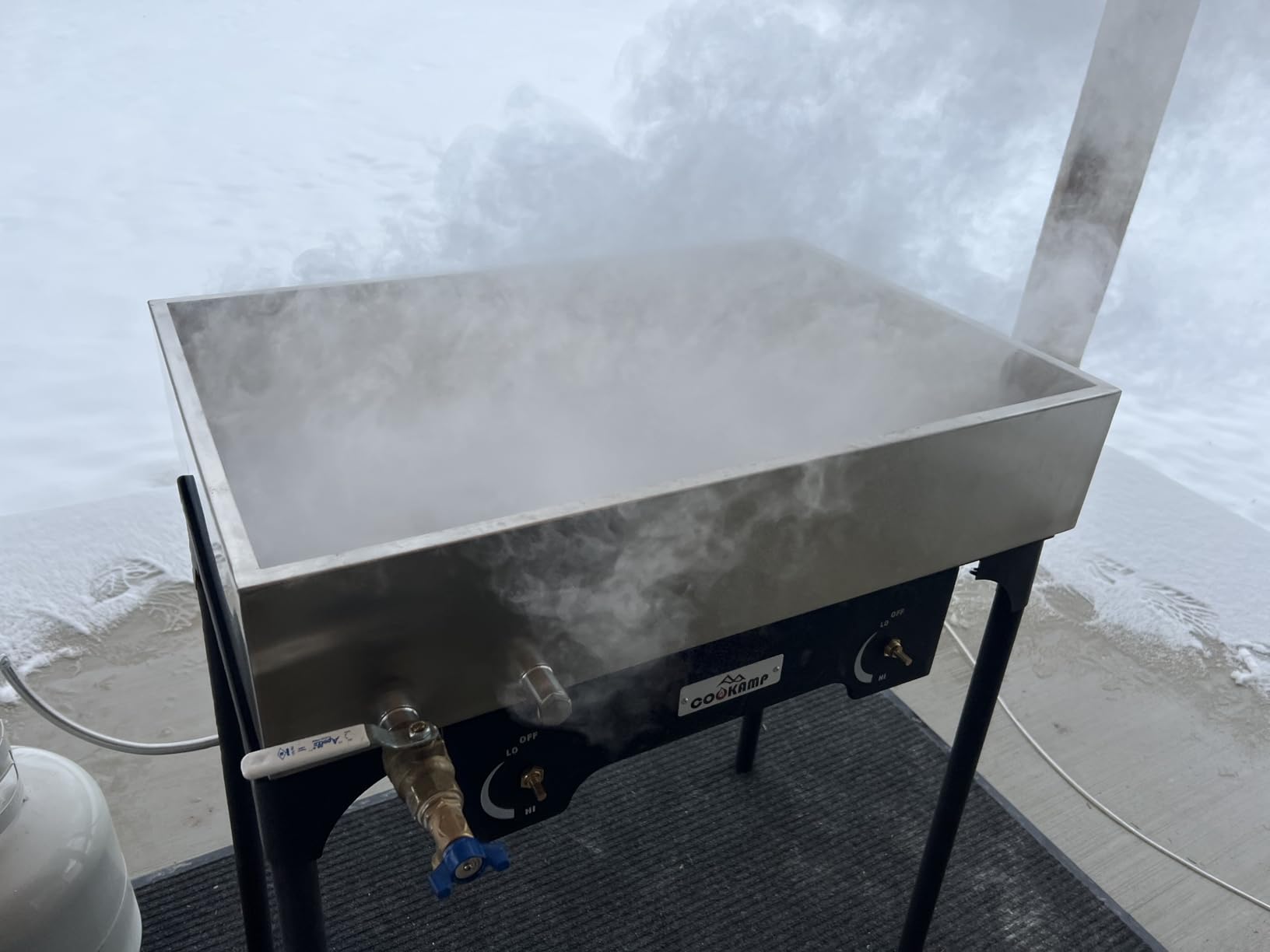 Marada Maple Syrup Evaporator Pan with Dual Interface Steam Table Pan,304 Stainless Jam Food Chafing for Home, Outdoor, Cooking (24