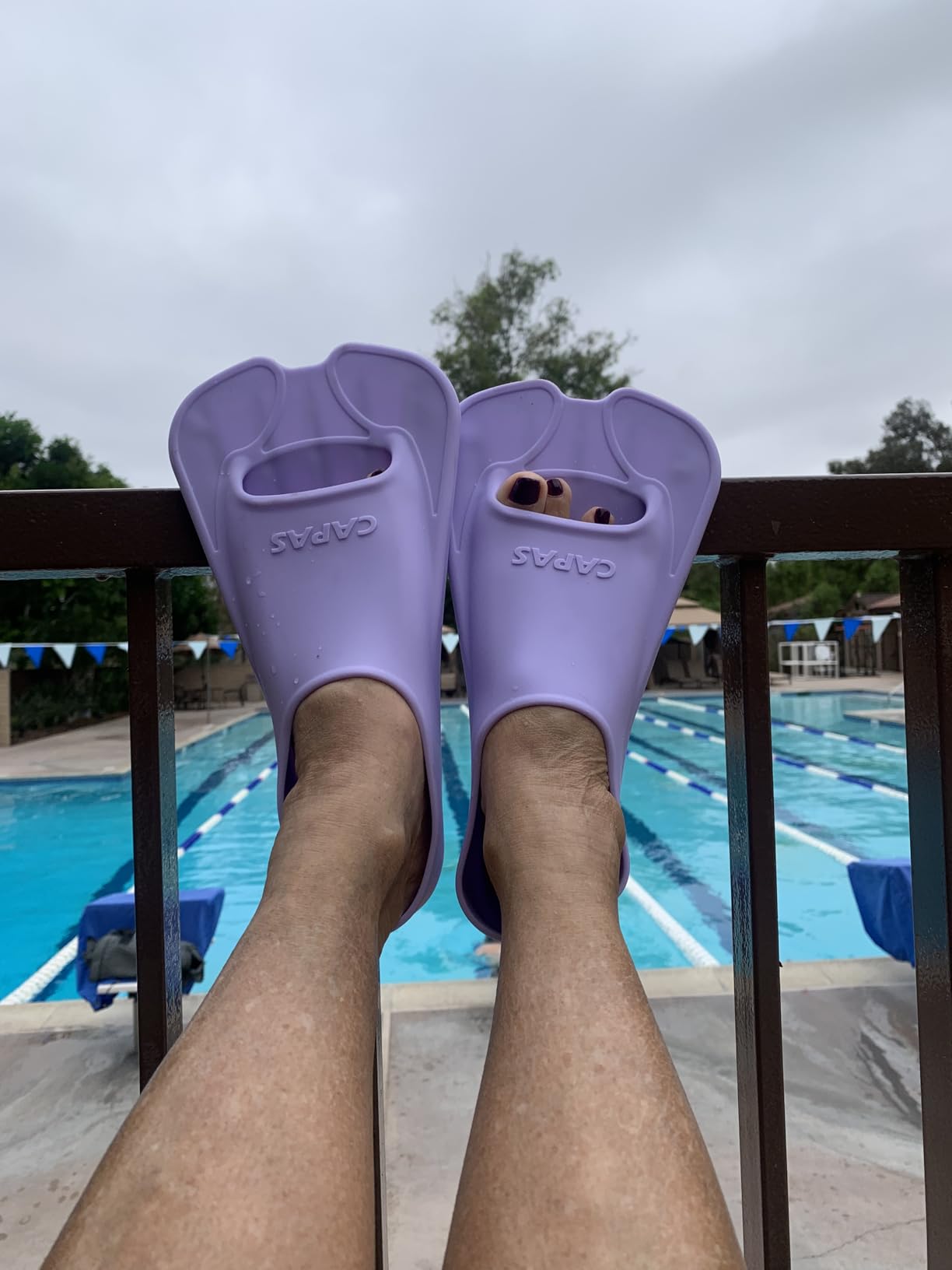 CAPAS Swim Training Fins, Short Blade Pool Lap Swimming Fins with Mesh Bag customer photo 1