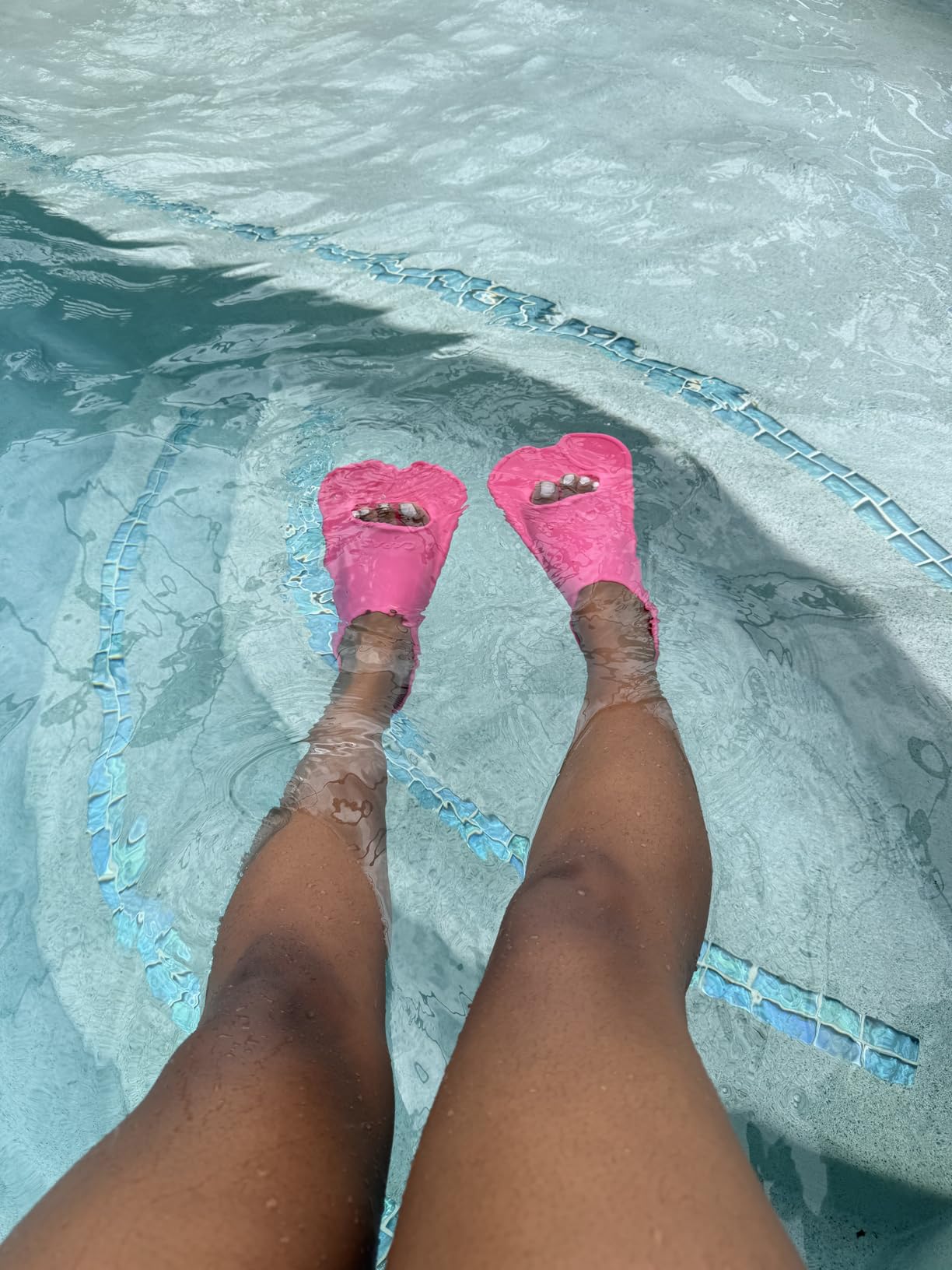 CAPAS Swim Training Fins, Short Blade Pool Lap Swimming Fins with Mesh Bag customer photo 2