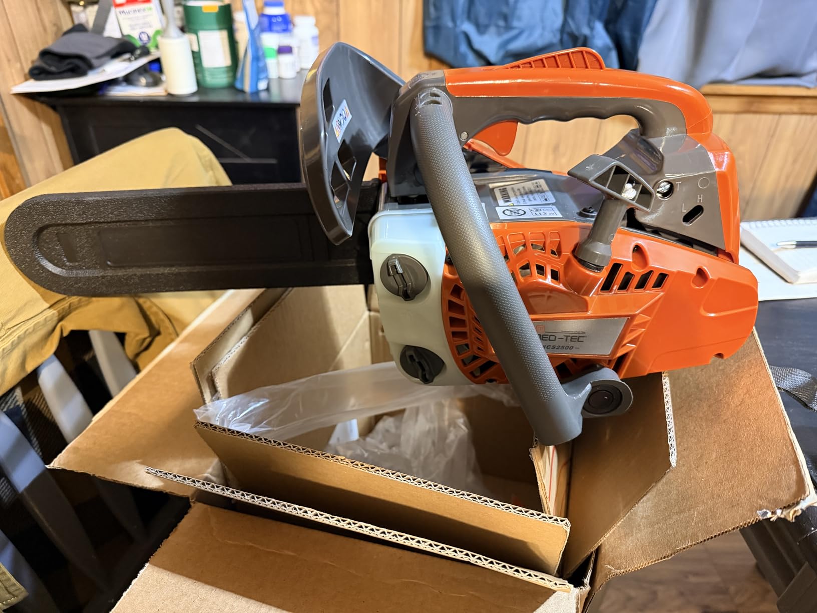 NEO-TEC 12 Inch Top Handle Gas Chainsaw 25.4cc 2-Stroke Portable Small Gas Powered Chain Saws Motosierra De Gasolina for Tree-climbing Tree Pruning Wood Cutting Firewood Preparation Yard Maintenance customer photo 1