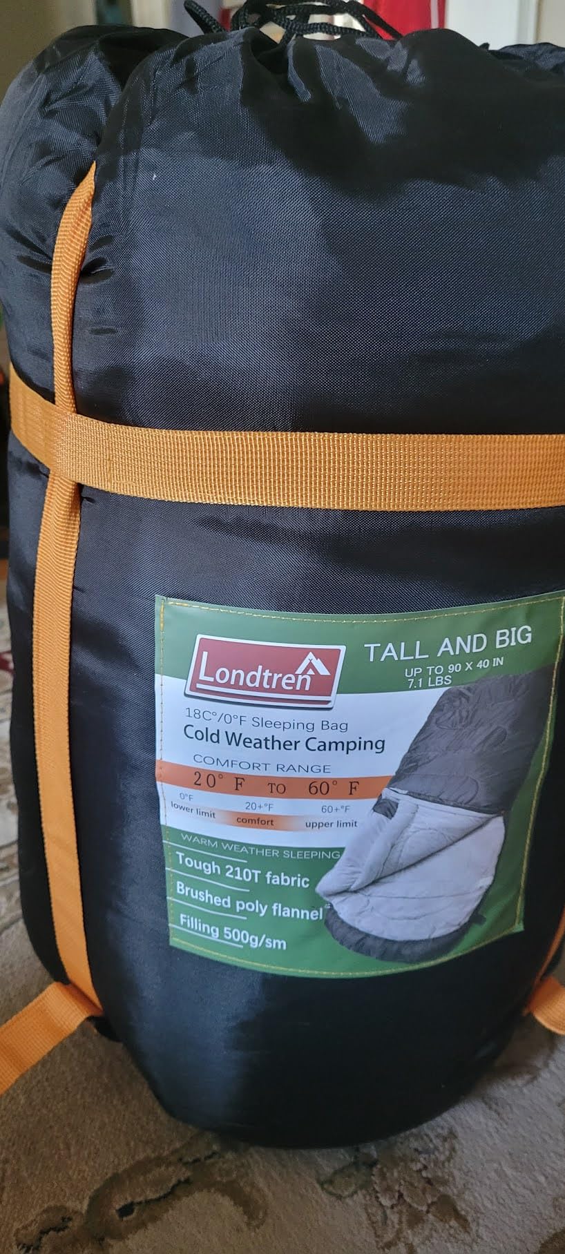 LONDTREN Large 0 Degree Sleeping Bags for Adults Cold Weather Sleeping Bag Camping Winter Below Zero 20 15 Flannel Big and Tall XXL customer photo 1
