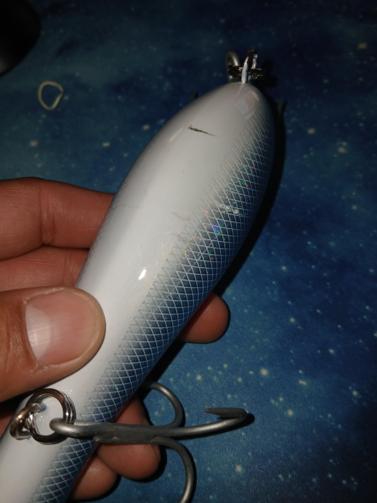 Dr.Fish Popper Saltwater Fishing Lures, 8 Inches GT Popper VMC Treble Hooks Surf Fishing Lures for Striper Tuna Barracuda Mackerel Snapper Bluefish Pencil Plugs Offshore customer photo 2