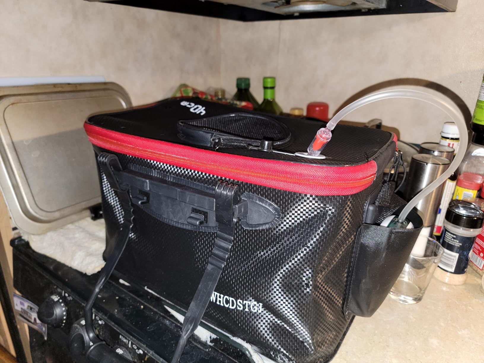Transparent Lid Fishing Bucket, Portable Foldable Fishing Bucket, Bait Bucket, Fish Bucket, Live Bait Storage. (4 gallons) customer photo 2