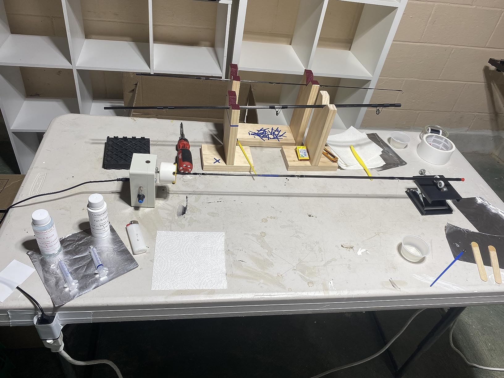 OJYDOIIIY Fishing Rod Repair Kit,Rod Building Kit and Supplies,Wrapping and Winding Machine for Epoxy Drying customer photo 1