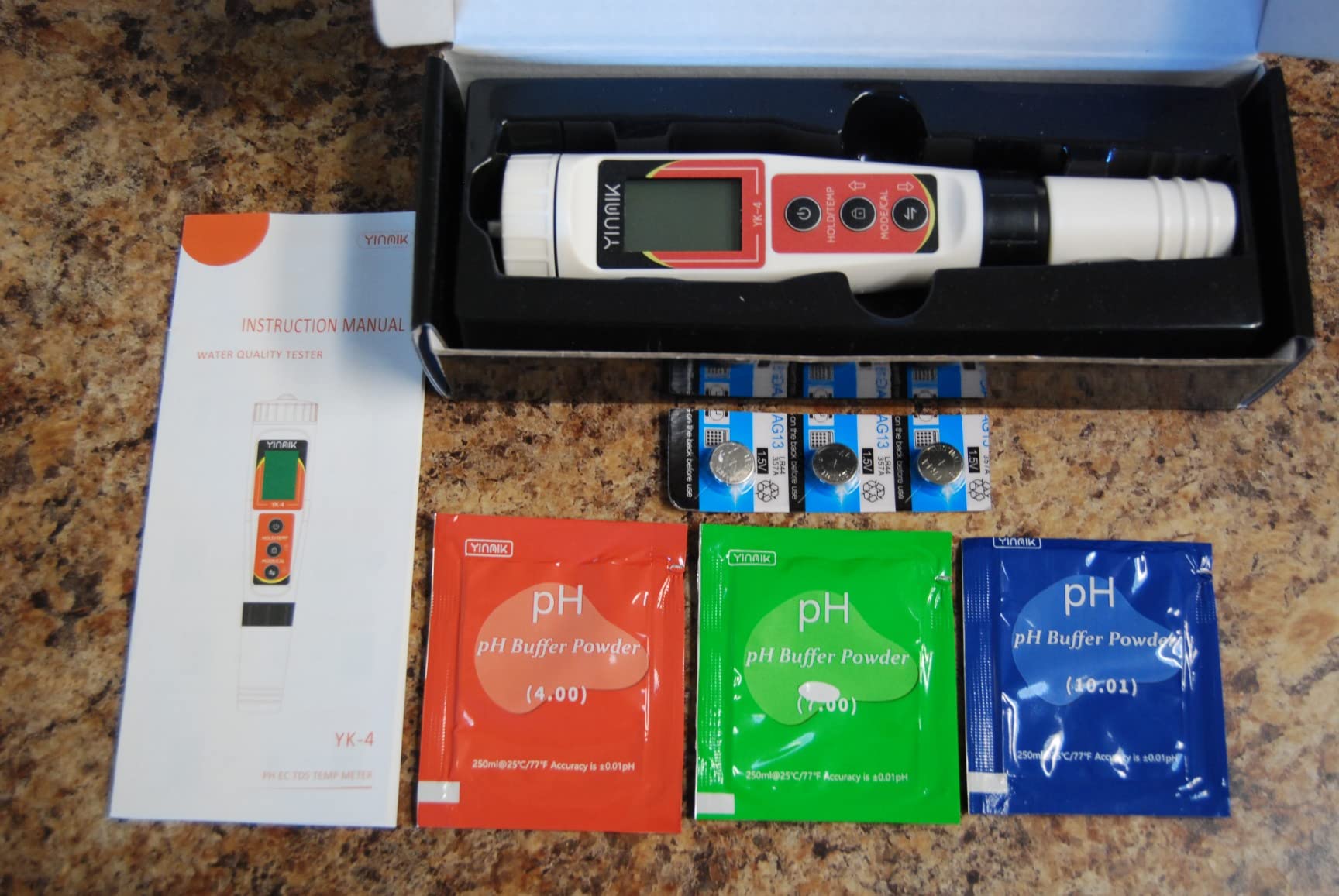 YINMIK PH Meter, Digital 4 in 1 PH EC TDS Temp Meter for Water Hydroponics customer photo 1